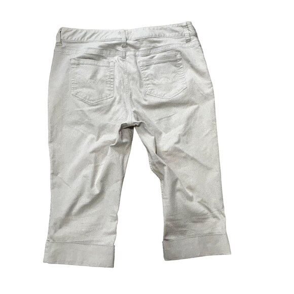 Liz Claiborne Audra Beige Khaki Cropped Trousers Capri Pants Women's 14 1647 - Picture 2 of 6